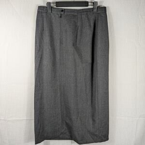 Nygard Collection Wool Skirt Size 14 Gray 100% Worsted Wool Made in Canada